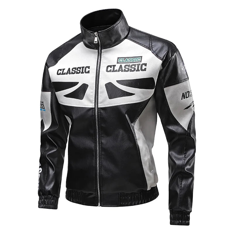 ROAD REBEL - Men's PU Leather Moto Jacket - Streetwear Windproof Biker Coat