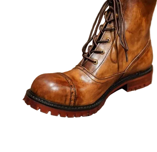 IRON RIDGE - High-Top Cowhide Leather Ankle Boots - Built For The Long Haul