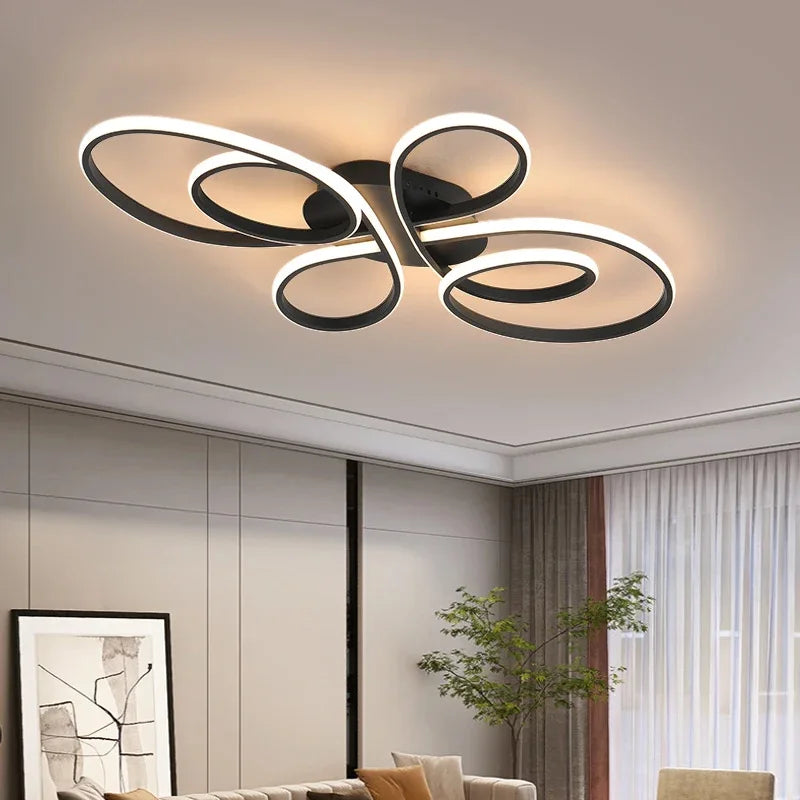 Modern LED Ceiling Light 66x40cm – Dimmable, Remote Option