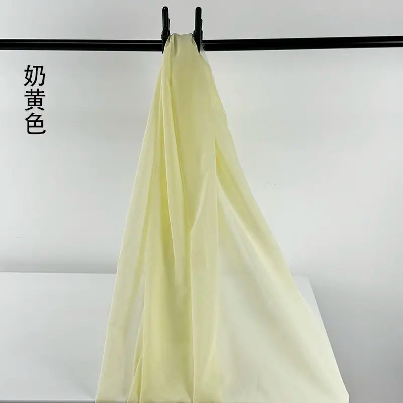 100D CHIFFON FABRIC BY THE METER - Soft Woven Sheer, 55 Colors - Make It Yours