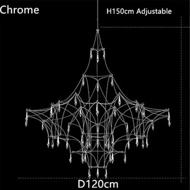 Starry Sky Pendant Light – Gold/Chrome, 40–120cm, Dimmable
