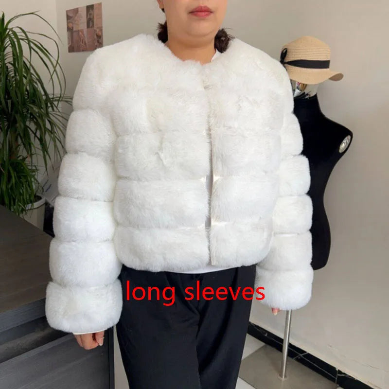 Velvet Hour - Faux-Fur Jacket - Colour After Dark