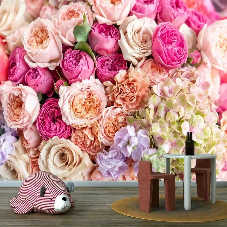Custom Floral Photo Wallpaper – Peel & Stick or Non-Woven