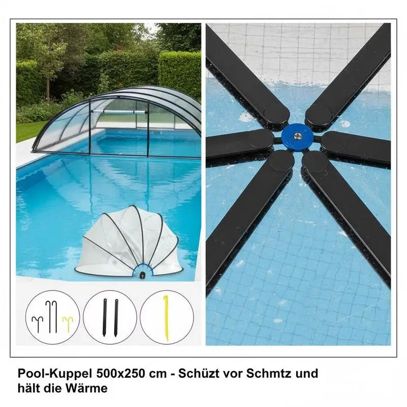 POOL DOME - 500 × 250 cm - UV Protection & Heat Retention