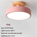 Macaron Wood Ceiling Light – 6 Colors, 1–7 Heads