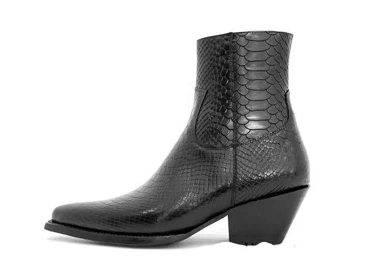 IRON MILE - Genuine Leather Motorcycle Ankle Boots - Square Toe, Zero Compromise
