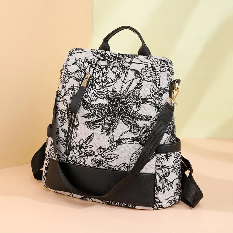 Floral Tapestry Women Backpack