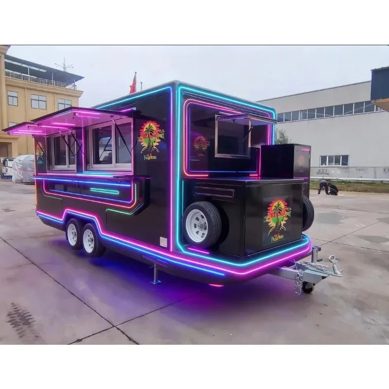 Fully Equipped Kebab Pizza Hot Dog Food Cart – Custom Mobile Caravan