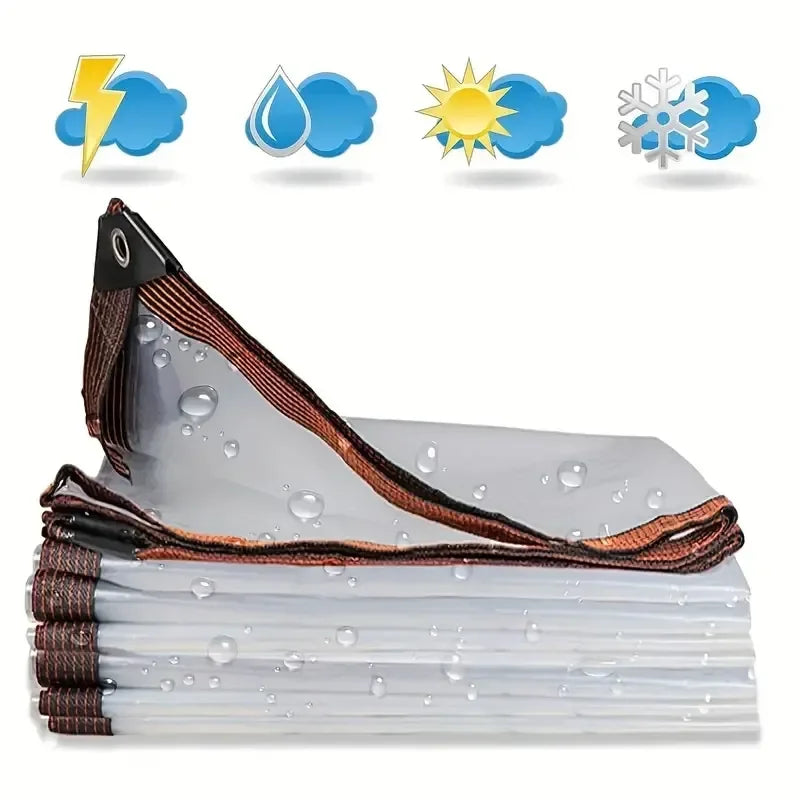 0.18mm Transparent Rainproof Shading Cloth Tarpaulin Lightweight Waterproof Tarpaulin Cover Tarpaulin Transparent Rainproof Cloth