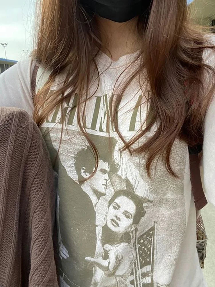 New Lana Del Rey Ldr Sailing Graphic T Shirt Summer Cotton Short Sleeve Tee Shirt Aesthetic Streetwear Vintage Unisex T-Shirt