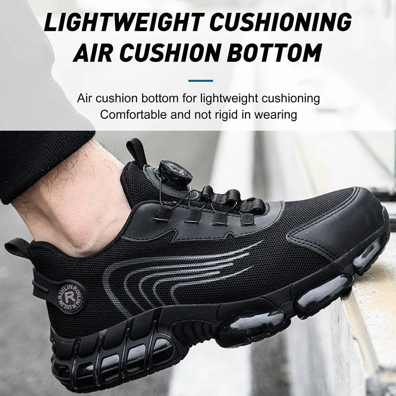 SAFETY WORK BOOTS - Men's Steel Toe Anti-Puncture Slip-On Shoes - Tough All Day, Every Day