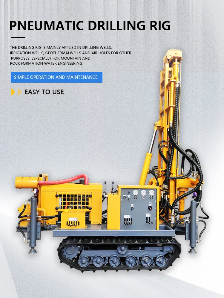 Hydraulic Water Well Drilling Rig - 500 m - Air/Water Drill