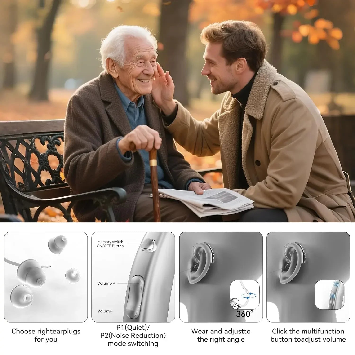 BTE Rechargeable Hearing Aid – Seniors