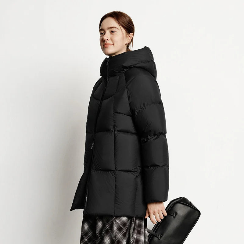 Semir Hooded Down Jacket - 90% Duck Down Mid-Length