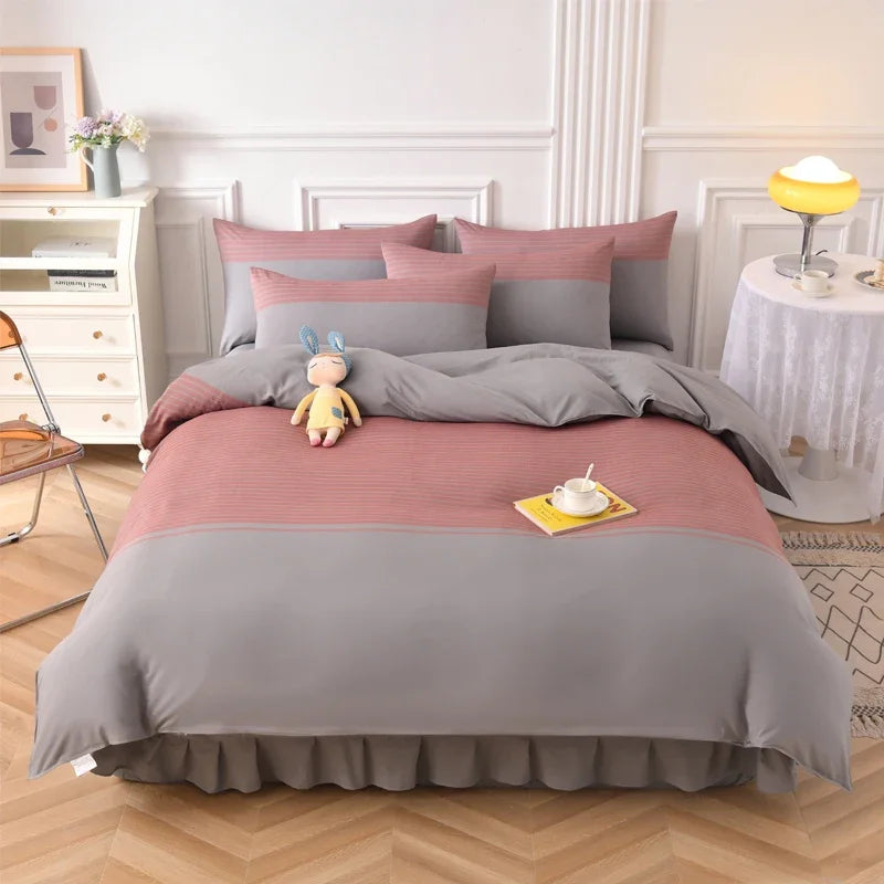 WOVEN ELEGANCE - Yarn-Dyed Duvet Cover - Soft, Fadeless & Hotel-Quality