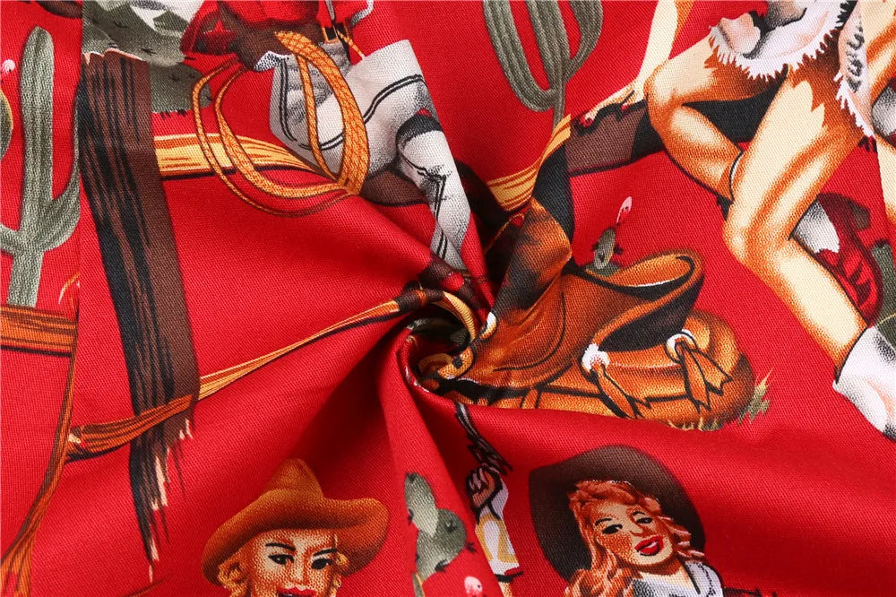 SISHION 2026 Cotton Printed Women 50s 60s Vintage T-Shirts WS0004 Rockabilly Slash Neck Camisetas Casual Y2K Tops Summer Blouses