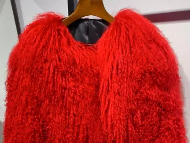 Sheep Fur Coat - Relaxed Fit - Colourful Winter
