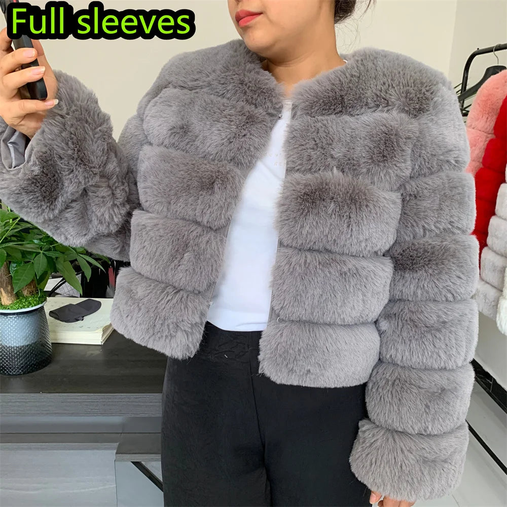 Velvet Hour - Faux-Fur Jacket - Colour After Dark