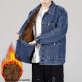 DENIM FUR - Men's Winter Denim Jacket with Faux Fur Lining - 5 Colors, M–6XL