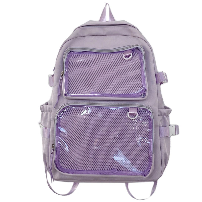 Transparent Ita Backpack - Large Capacity School Bag JK Style