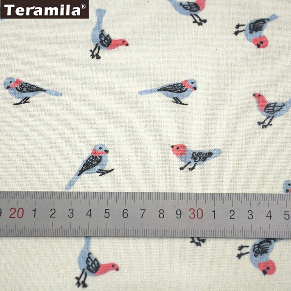 PRINTED CANVAS LINEN FABRIC - Cotton Linen Blend by the Yard - Bold Patterns for DIY