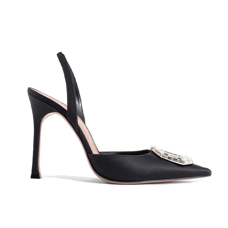 Water Diamond Buckle Toe Sandals 2026 New Pointed Thin Heel Hollow Banquet High Heels Platform Sandals Women Shoes