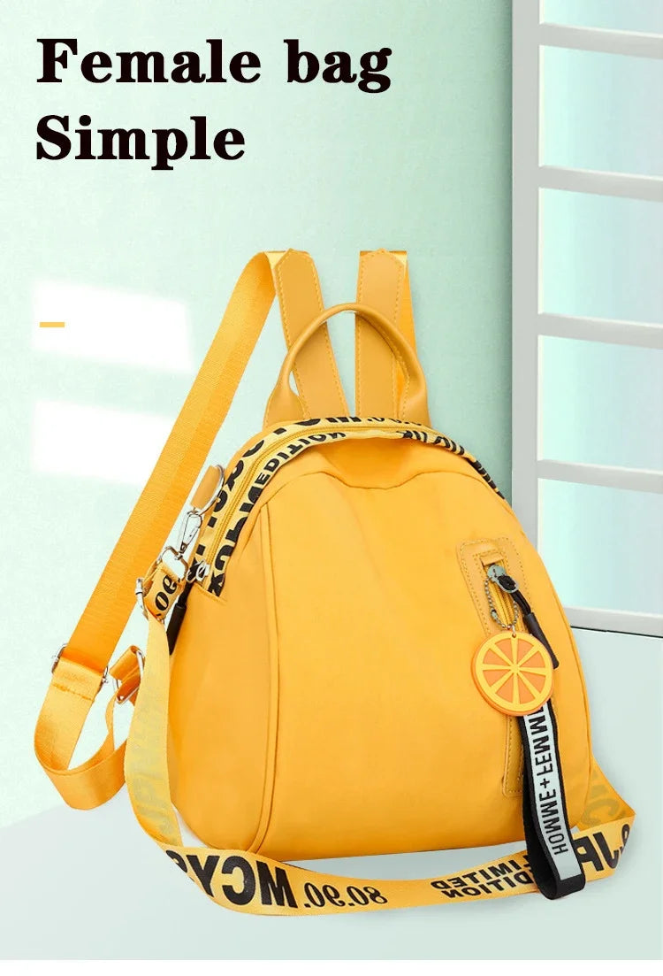 Women Backpack Yellow Casual Multifunction Travel Backpack