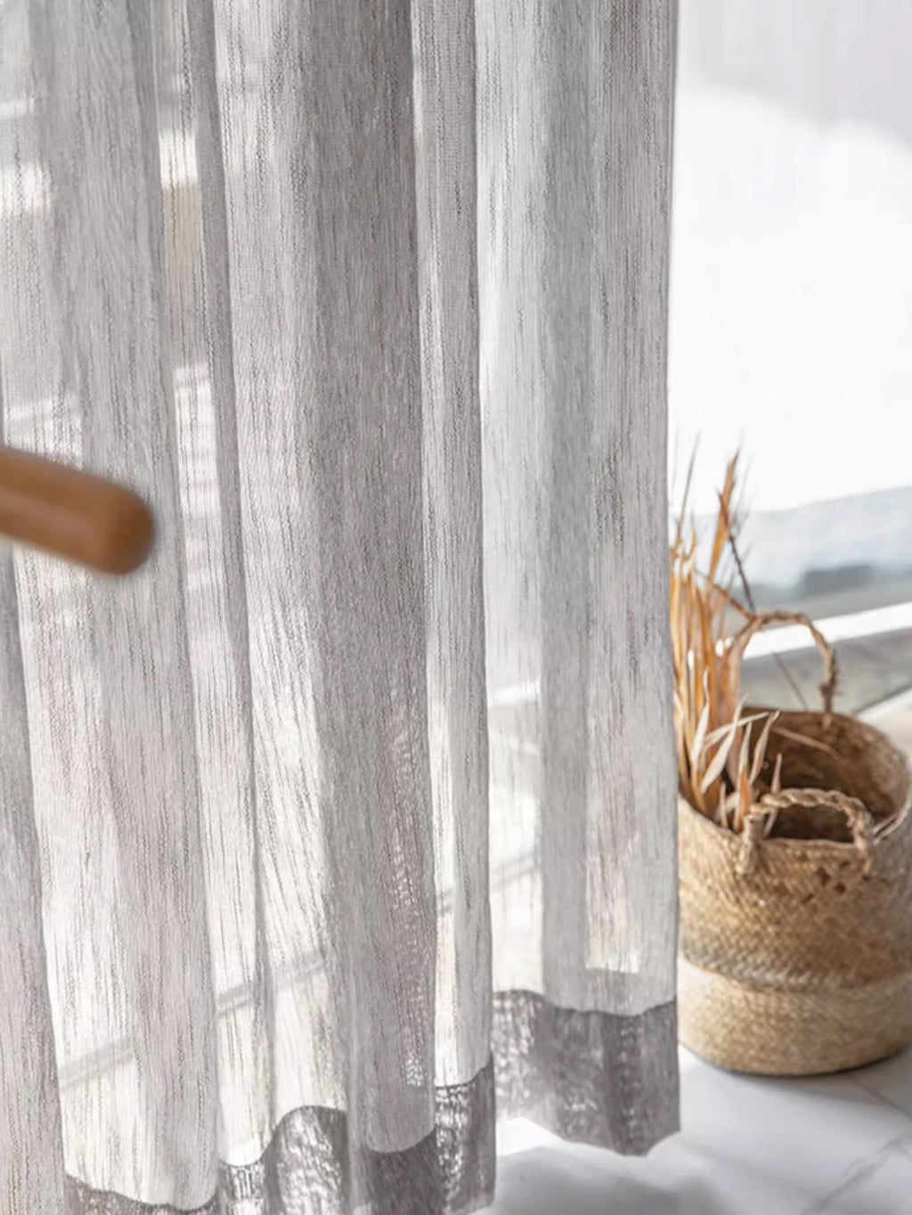 SOLID GREY CURTAIN - Light-Filtering Polyester, 8 Sizes - Modern Rooms
