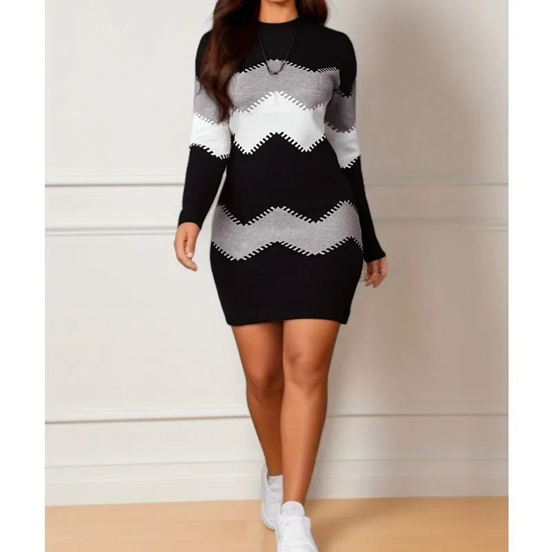 2024 Autumn Women Dress Hip Vintage Strip Befree Large Size Big Sexy Boho Casual Party Elegant Dresses for Women S-5XL