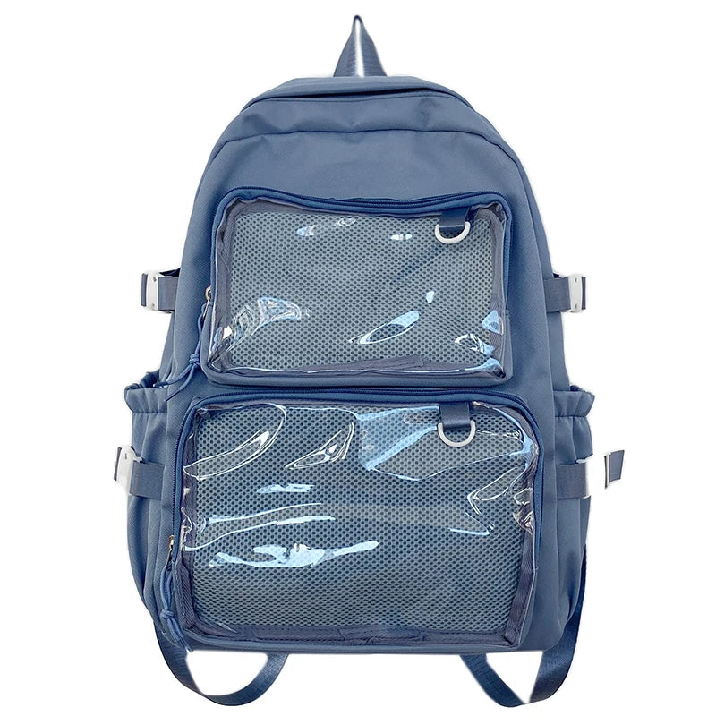 Transparent Ita Backpack - Large Capacity School Bag JK Style