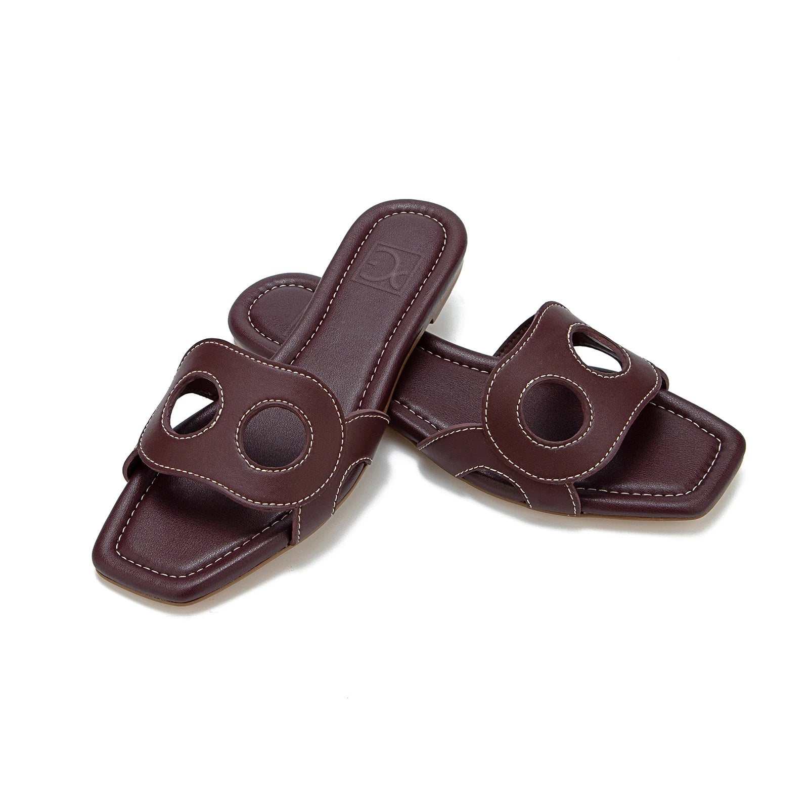 PG PATSY GARIS Niche Brand Women's Slippers Fashion Design Multifunctional Outdoor Style Women's Flat Slippers Solid Color