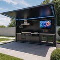 ROOFED OUTDOOR KITCHEN - 304 Stainless Steel, Charcoal Grill - Custom Camping