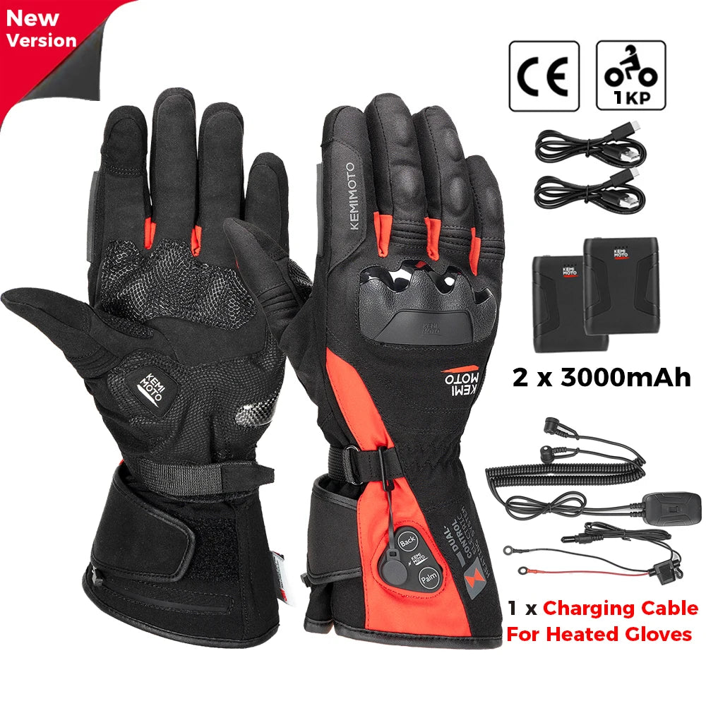 Rechargeable Heated Gloves - Three Heat Levels - Winter Warmth