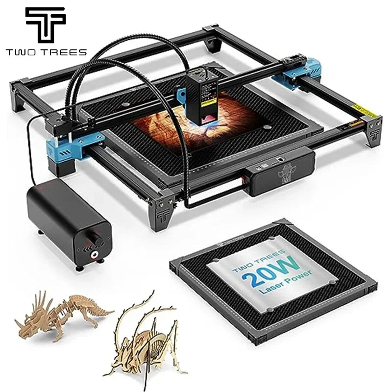 TWO TREES TTS-20 PRO LASER ENGRAVER - 20W COS Diode, 418×418mm - Precision at Speed