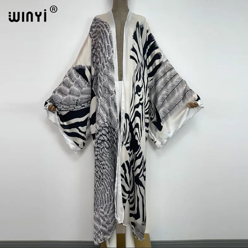 Printed Kimono - Open Front - Colorful Escape