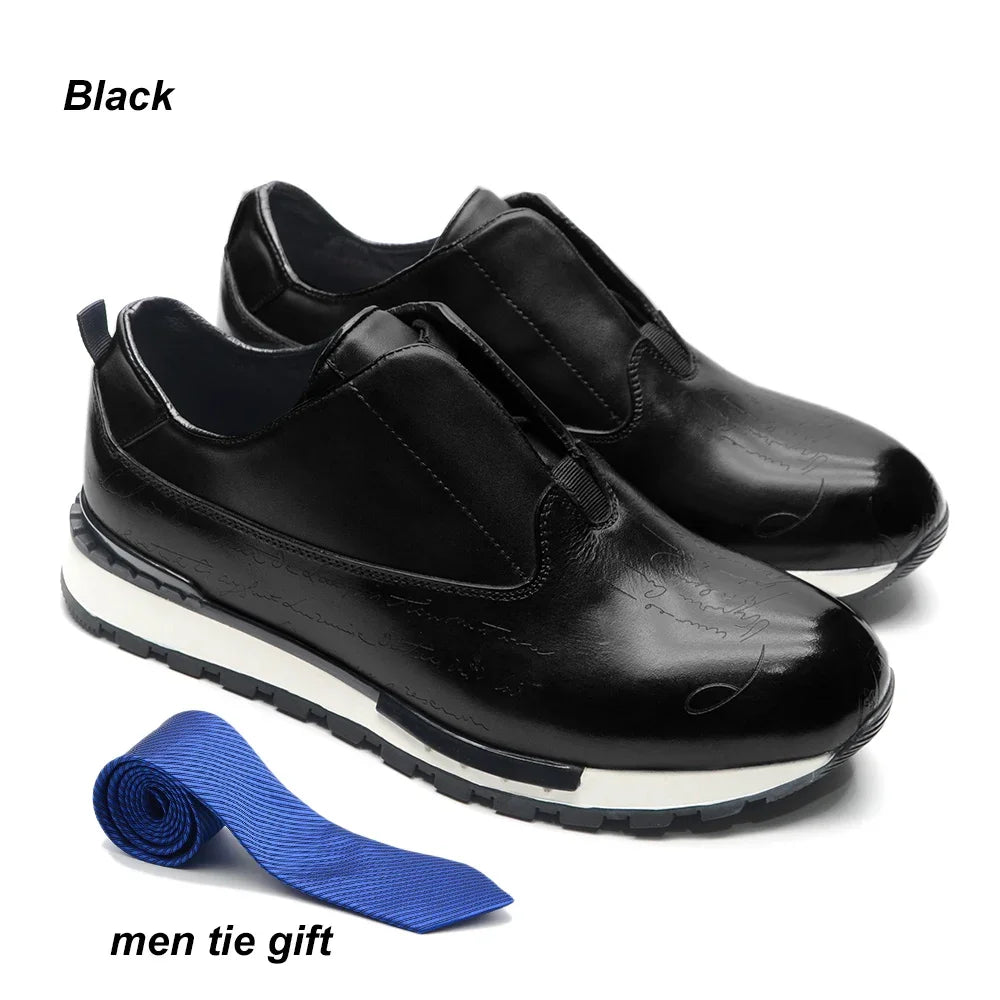 TOTEM STRIDE - Hand-Painted Cowhide Sneakers - Art You Can Walk In