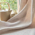 LINEN-LOOK SHEER CURTAINS - Soft 200gsm Voile Panel, 3 Headings - Hazy Light, Easy Mornings