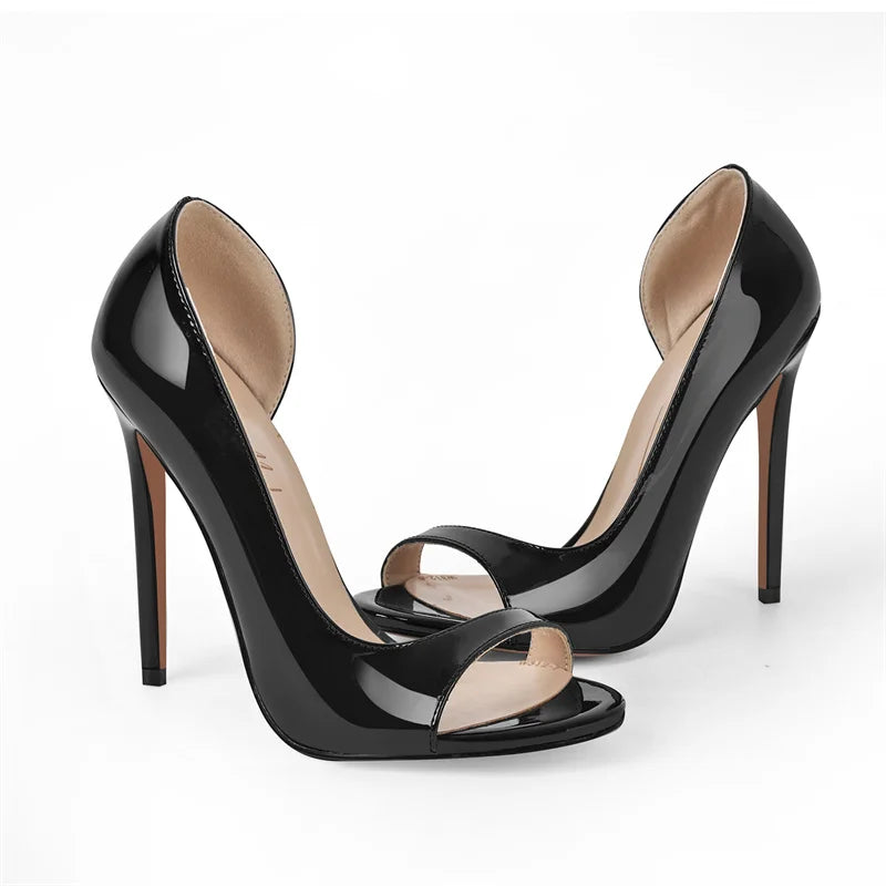 Onlymaker Women Open Toe Slip On Elastic Side Open Sandals Fashion Female Shoes Plus Size US5~US15 Fashion Sandals