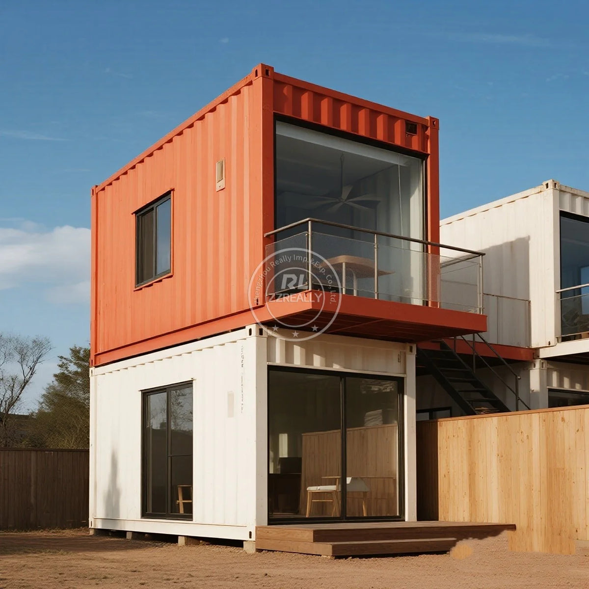Two-Story Container House - modular prefab - flexible spaces