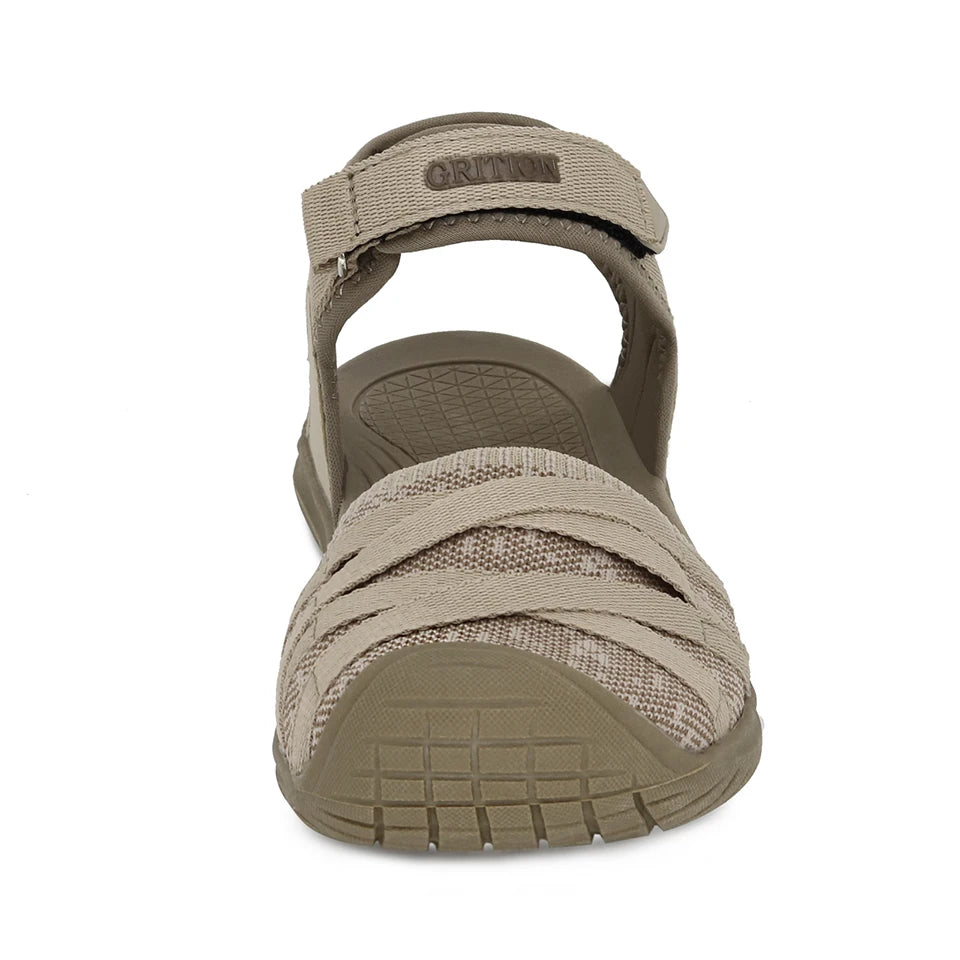 GRITION Women Sandals Casual Outdoor Shoes Closed Toe Flat Heels Elastic Fabric New Fashion 36-41 Ladies Trekking Hiking Sandals