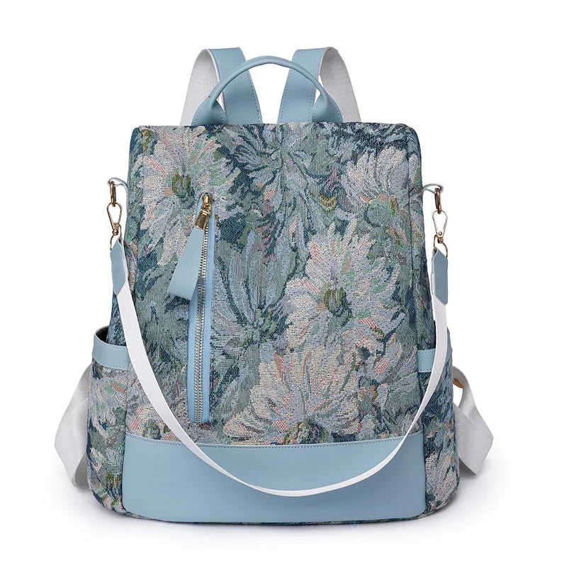 Floral Tapestry Women Backpack