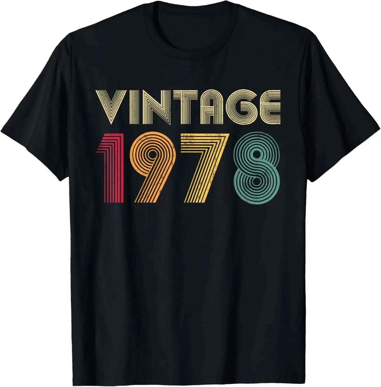 Funny Birthday Gift 46th Birthday 46 Years Old Man Woman Vintage 1978 T-Shirt Unisex Style Shirts for Women Men Clothing