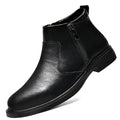 UPTOWN ZIP - Men's High-Top Leather Chelsea Boots - Side Zipper, Business Casual