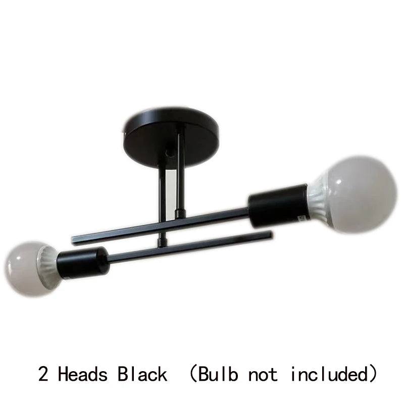 Sputnik Ceiling Chandelier – Black/Gold, 2/4/6 Heads