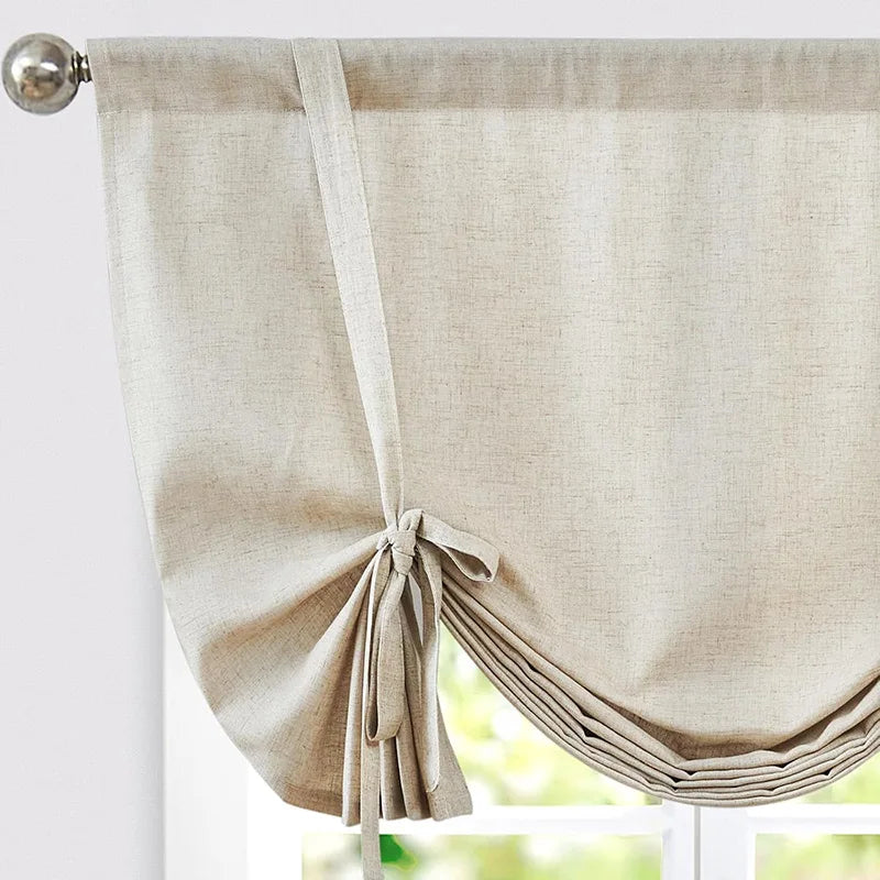TIE-UP VALANCE CURTAIN - 8 Styles, Rod Pocket, 150cm Wide - Still Rooms