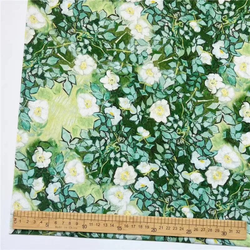 OIL PAINTING PRINT COTTON FABRIC - 105cm Wide, 20 Designs - Craft Canvas