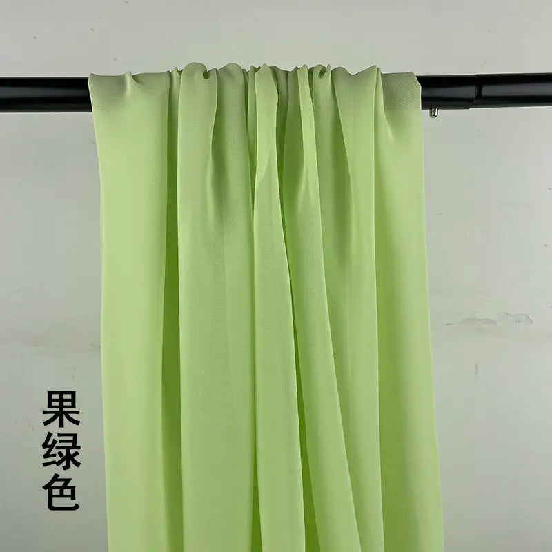 100D CHIFFON FABRIC BY THE METER - Soft Woven Sheer, 55 Colors - Make It Yours