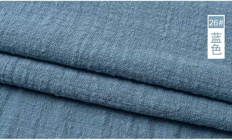 Soft Thin Linen Cotton Fabric Solid Color Organic Material Pure Natural Flax For Sewing Handmade Clothes Patchwork Fabric