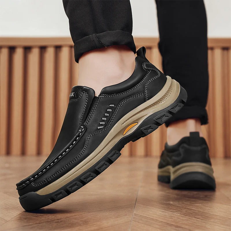 SLIPSTREAM - Men's Genuine Leather Slip-On Business Flats - Effortless Every Day