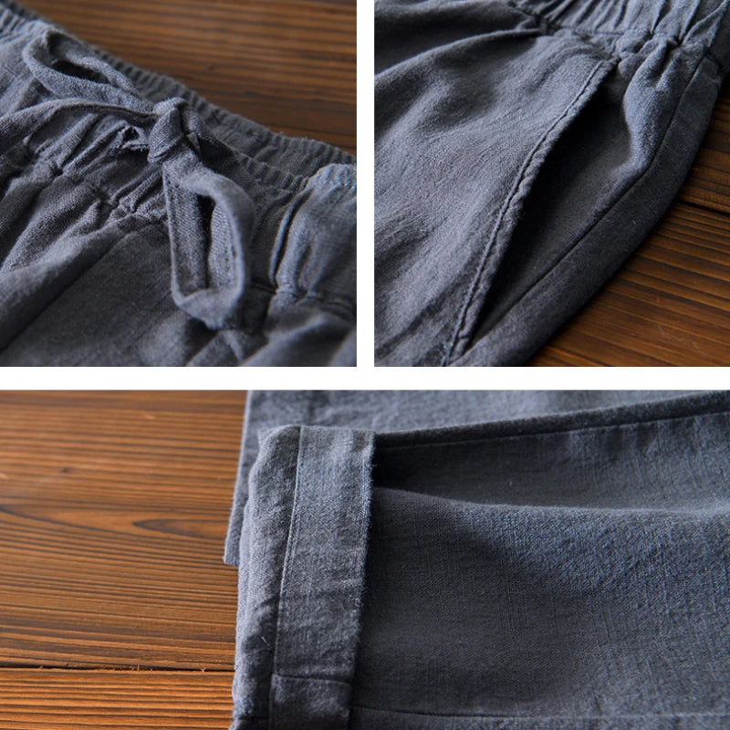 LINEN EASE - Men's Drawstring Linen Casual Pants - 7 Colors, M–4XL